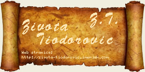 Života Tiodorović vizit kartica